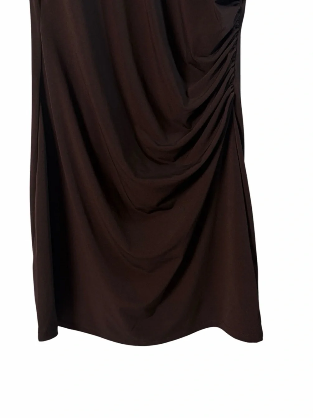 Michael Kors-Matte JerseyDress W/Gold hardware at collar, Black, Size L